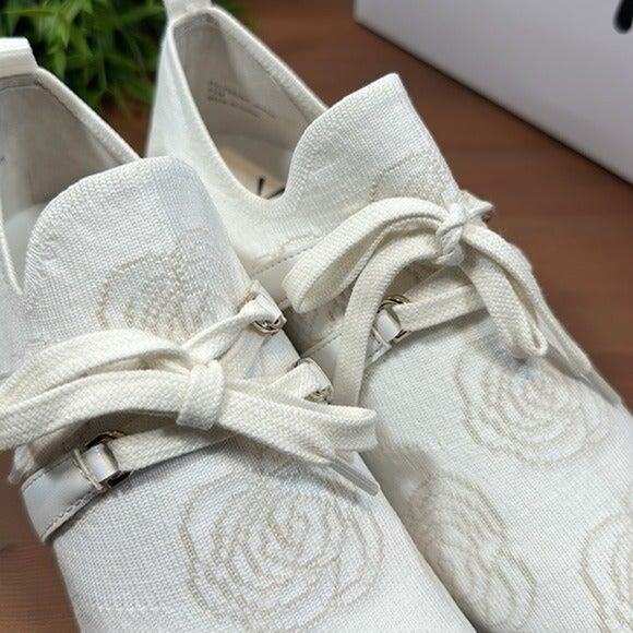 Isaac Mizrahi Live! Floral Stretch Fly Knit Sneaker Size 5.5 - Picture 8 of 11